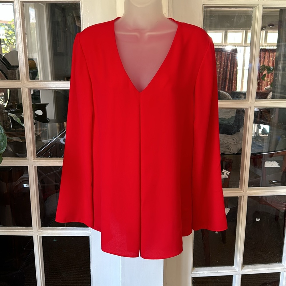 Cremieux Women’s size XS red blouse
